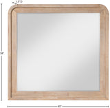 Fluted Mirror - Elegant Arched Design with Fluted Frame, Solid Wood Finish for Stunning Decor Appeal