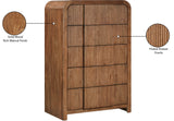 Fluted Chest - Elevate Your Decor with Elegant Art Deco Design, Fluted Drawers, and Unique Shape