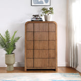 Fluted Chest - Elevate Your Decor with Elegant Art Deco Design, Fluted Drawers, and Unique Shape