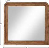 Fluted Mirror - Elegant Arched Design with Fluted Frame, Solid Wood Finish for Stunning Decor Appeal