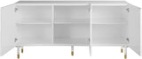 Starburst Contemporary Sideboard with Gold Finished Base and Ample Storage for Stylish Living Spaces