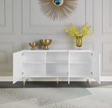 Starburst Contemporary Sideboard with Gold Finished Base and Ample Storage for Stylish Living Spaces
