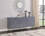 Starburst Contemporary Sideboard with Gold Finished Base and Ample Storage for Stylish Living Spaces