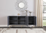 Starburst Contemporary Sideboard with Gold Finished Base and Ample Storage for Stylish Living Spaces