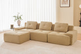 CORDELIA 117" 3-Seater Sofa with 1 Ottoman