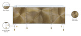Bellissimo Acrylic Contemporary Sideboard with Gold Legs - Elegant Storage for Dining & Living Spaces