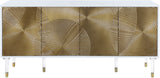 Bellissimo Acrylic Contemporary Sideboard with Gold Legs - Elegant Storage for Dining & Living Spaces