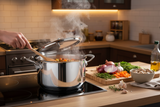 Mauviel M'Cook SB 5-Ply Stewpan With Lid,Brushed Cast Stainless Steel Handles, 6.1-Qt