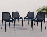 Mykonos Contemporary Outdoor Patio Dining Chair Set (Set of 4)
