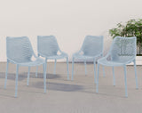 Mykonos Contemporary Outdoor Patio Dining Chair Set (Set of 4)