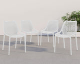 Mykonos Contemporary Outdoor Patio Dining Chair Set (Set of 4)