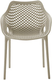 Mykonos Contemporary Outdoor Patio Dining Chair Set (Set of 4)