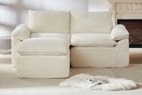 DERVAL 80" Loveseat with 1 Ottoman
