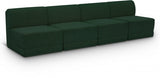 Ollie 120" Boucle Fabric Upholstered 4pc. Armless Modular Sofa
