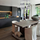 Acrylic Cylinder Chandelier// 13 Light