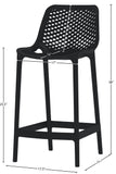 Mykonos Contemporary Outdoor Patio Stool Set of 4 - Weather Resistant, Stylish, Durable Design