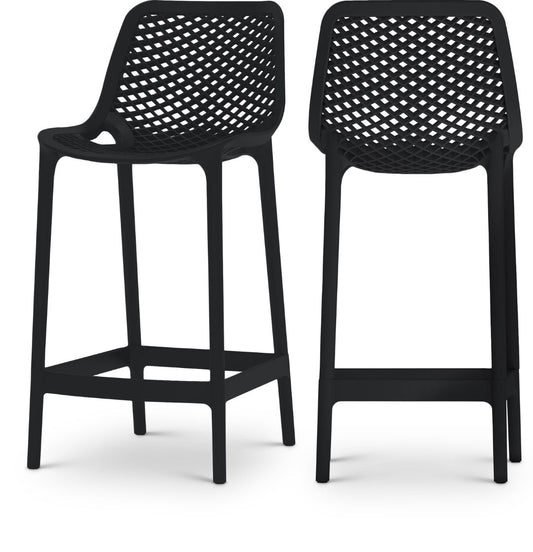 Mykonos Contemporary Outdoor Patio Stool Set of 4 - Weather Resistant, Stylish, Durable Design
