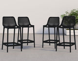 Mykonos Contemporary Outdoor Patio Stool Set of 4 - Weather Resistant, Stylish, Durable Design