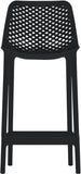Mykonos Contemporary Outdoor Patio Stool Set of 4 - Weather Resistant, Stylish, Durable Design