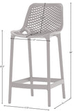 Mykonos Contemporary Outdoor Patio Stool Set of 4 - Weather Resistant, Stylish, Durable Design