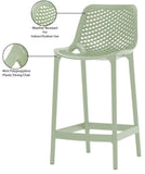 Mykonos Contemporary Outdoor Patio Stool Set of 4 - Weather Resistant, Stylish, Durable Design