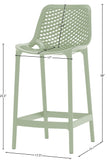 Mykonos Contemporary Outdoor Patio Stool Set of 4 - Weather Resistant, Stylish, Durable Design