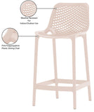 Mykonos Contemporary Outdoor Patio Stool Set of 4 - Weather Resistant, Stylish, Durable Design