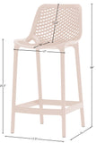 Mykonos Contemporary Outdoor Patio Stool Set of 4 - Weather Resistant, Stylish, Durable Design