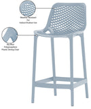 Mykonos Contemporary Outdoor Patio Stool Set of 4 - Weather Resistant, Stylish, Durable Design