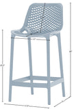Mykonos Contemporary Outdoor Patio Stool Set of 4 - Weather Resistant, Stylish, Durable Design