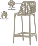 Mykonos Contemporary Outdoor Patio Stool Set of 4 - Weather Resistant, Stylish, Durable Design
