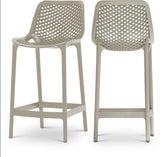 Mykonos Contemporary Outdoor Patio Stool Set of 4 - Weather Resistant, Stylish, Durable Design