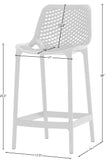 Mykonos Contemporary Outdoor Patio Stool Set of 4 - Weather Resistant, Stylish, Durable Design