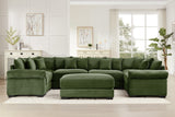 DESEO 138" Sectional Sofa with Ottoman