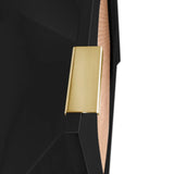 Cane Elegant Mid Century Sideboard Buffet with Natural Cane and Brushed Brass Handles for Storage