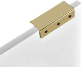 Cane Elegant Mid Century Sideboard Buffet with Natural Cane and Brushed Brass Handles for Storage