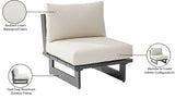 Maldives Outdoor Patio Chair - Contemporary Modular Design with Durable Aluminum Frame for Your Deck