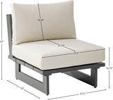 Maldives Outdoor Patio Chair - Contemporary Modular Design with Durable Aluminum Frame for Your Deck
