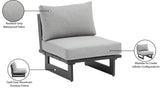 Maldives Outdoor Patio Chair - Contemporary Modular Design with Durable Aluminum Frame for Your Deck