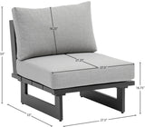 Maldives Outdoor Patio Chair - Contemporary Modular Design with Durable Aluminum Frame for Your Deck