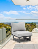Maldives Outdoor Patio Chair - Contemporary Modular Design with Durable Aluminum Frame for Your Deck