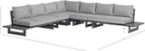 Maldives Outdoor Patio Modular Sectional - Customizable Contemporary Seating for Stylish Spaces