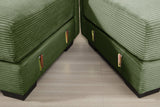 DESEO 155" Sectional Sofa with Ottoman