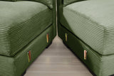 DESEO 138" Sectional Sofa with Ottoman