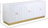 Cosmopolitan Acrylic Contemporary Sideboard Buffet with Gold Accents for Stylish Dining Spaces