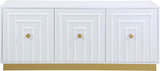 Cosmopolitan Acrylic Contemporary Sideboard Buffet with Gold Accents for Stylish Dining Spaces