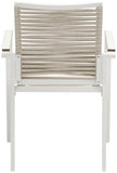Maldives Outdoor Patio Dining Arm Chairs - Set of 2, Stylish Aluminum Frame for Ultimate Comfort