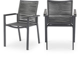 Maldives Outdoor Patio Dining Arm Chairs - Set of 2, Stylish Aluminum Frame for Ultimate Comfort