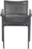 Maldives Outdoor Patio Dining Arm Chairs - Set of 2, Stylish Aluminum Frame for Ultimate Comfort