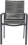 Maldives Outdoor Patio Dining Arm Chairs - Set of 2, Stylish Aluminum Frame for Ultimate Comfort